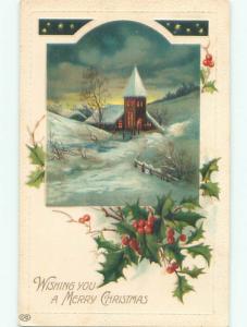 Divided-Back CHRISTMAS SCENE Great Postcard W9712