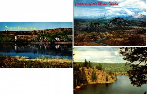 Lot of 3 Idaho Postcards Union Pacific Payette Lake, Thousand Springs , Craters