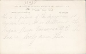 Dining Room Wigwam Inn Vancouver BC Indian River Park Dominion RPPC Postcard G40