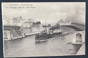 Mint Italy Real Picture Postcard Taranto Girevole Bridge