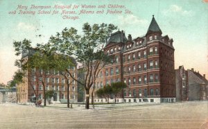 Vintage Postcard 1909 Mary Thompson Hospital Women & Children Chicago Illinois