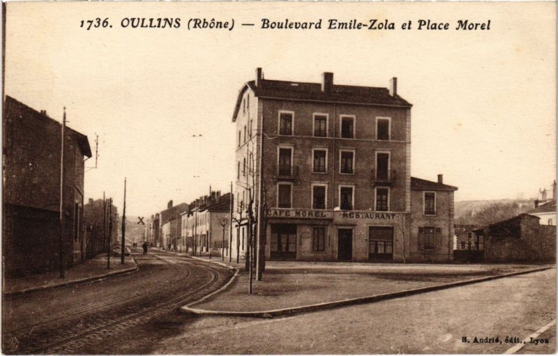 CPA Oullins - Boulevard Emile-Zola et Place Morel (1035384)