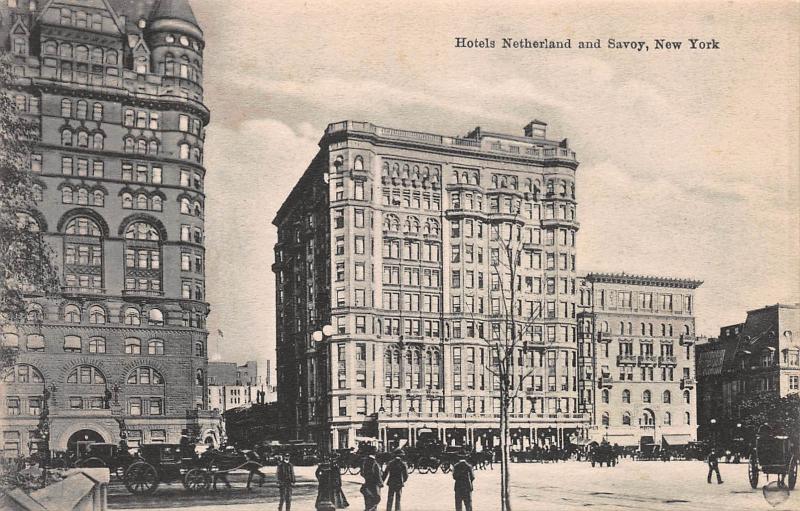 Hotel Netherland and Savoy, New York, N.Y., Early Postcard, Unused