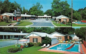 STATESBORO, Georgia GA   STILES MOTEL~Lew Rhiver  POOL~SLIDE  Roadside  Postcard