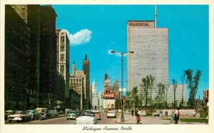 Automobiles Chicago Illinois Michigan Avenue Postcard Aero Teich 20-2156