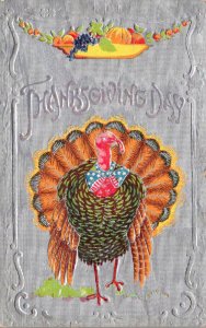 Thanksgiving Greetings With Turkey 1909