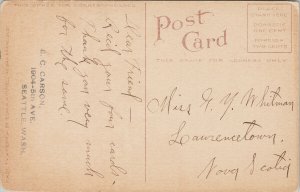 Seattle WA Third Avenue from Post Office from 'E.C. Carson' Postcard F57 