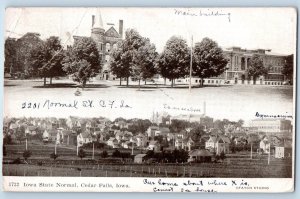 Cedar Falls Iowa Postcard Iowa State Normal Exterior View c1907 Vintage Antique