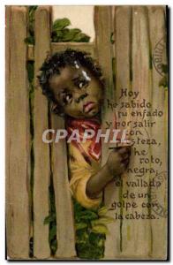 Postcard Old Negro Black Child