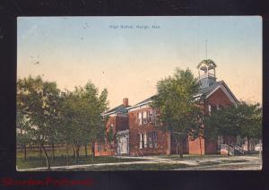 NELIGH NEBRASKA HIGH SCHOOL BUILDING ANTIQUE VINTAGE POSTCARD PICTON ONTARIO