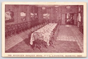 Marietta Ohio~Interior Dining Room~Murals of the Ohio Valley~Hotel Lafayette PC