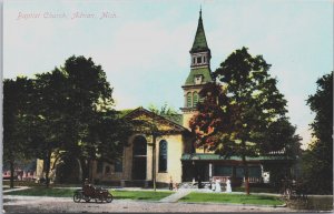 Baptist Church Adrian Michigan Vintage Postcard C128