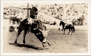 Eastern Washington Rodeo Cowboy 1949 Coulee City WA ?? Ellis #727 RP Postcard H8