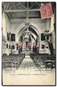 Old Postcard Yerres Interior L & # 39Eglise