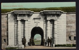 Canada QUEBEC Entrance to Citadel, Quebec Pub by Valentine & Son's ~ DB