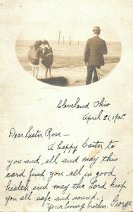 C.1905 RPPC Euclid Park Beach, Cleveland, OH Postcard F82