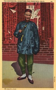 Vintage Postcard 1920s Soothsayer Chinese Fortune Teller Chinatown S. Fran Calif