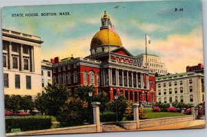 Postcard MA Boston - State House