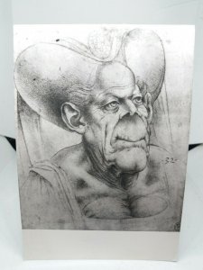A Caricature of an Old Woman Copy by Melzi  Vtg Postcard Leonardo da Vinci