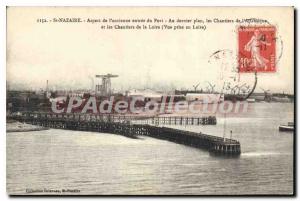 Postcard Old St Nazaire aspect of the former entrance to the Port In the back...