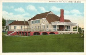 PC GOLF, OHIO, ZANESVILLE, ZANESVILLE GOLF CLUB, Vintage Postcard (b45847)