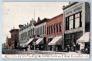 Columbus Wisconsin Postcard James Street Exterior Building c1907 Vintage Antique