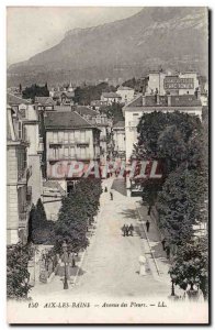 Old Postcard Aix les Bains Avenue flowers