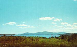 Postcard Looking Across Frenchman Bay Towards Mount Desert Ashville Maine ME