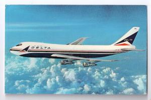 Delta Boeing 747 Vintage Chrome Postcard