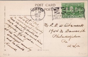 Le Port De Quebec Harbour QC Ships c1926 Diamond Jubilee Cancel Postcard H44