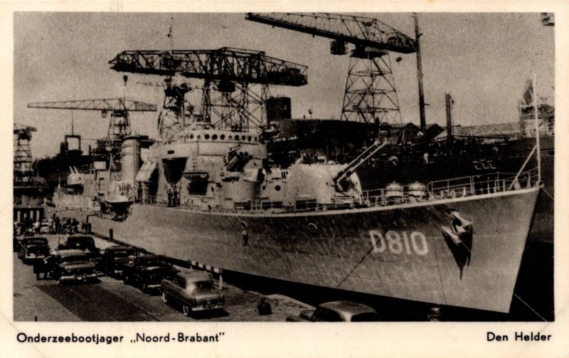 Onderzeebootjager Noord Brabant Submarine Chaser Vintage Postcard 09.83