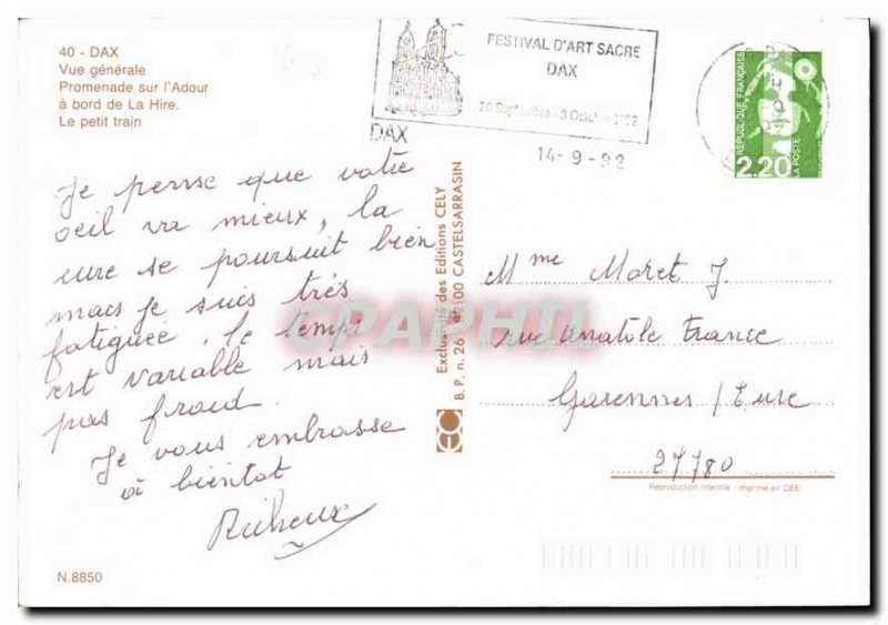 Postcard Modern Amities Dax Train