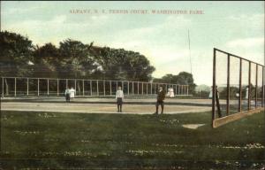 Albany NY Tennis Courts Washington Park c1910 Postcard