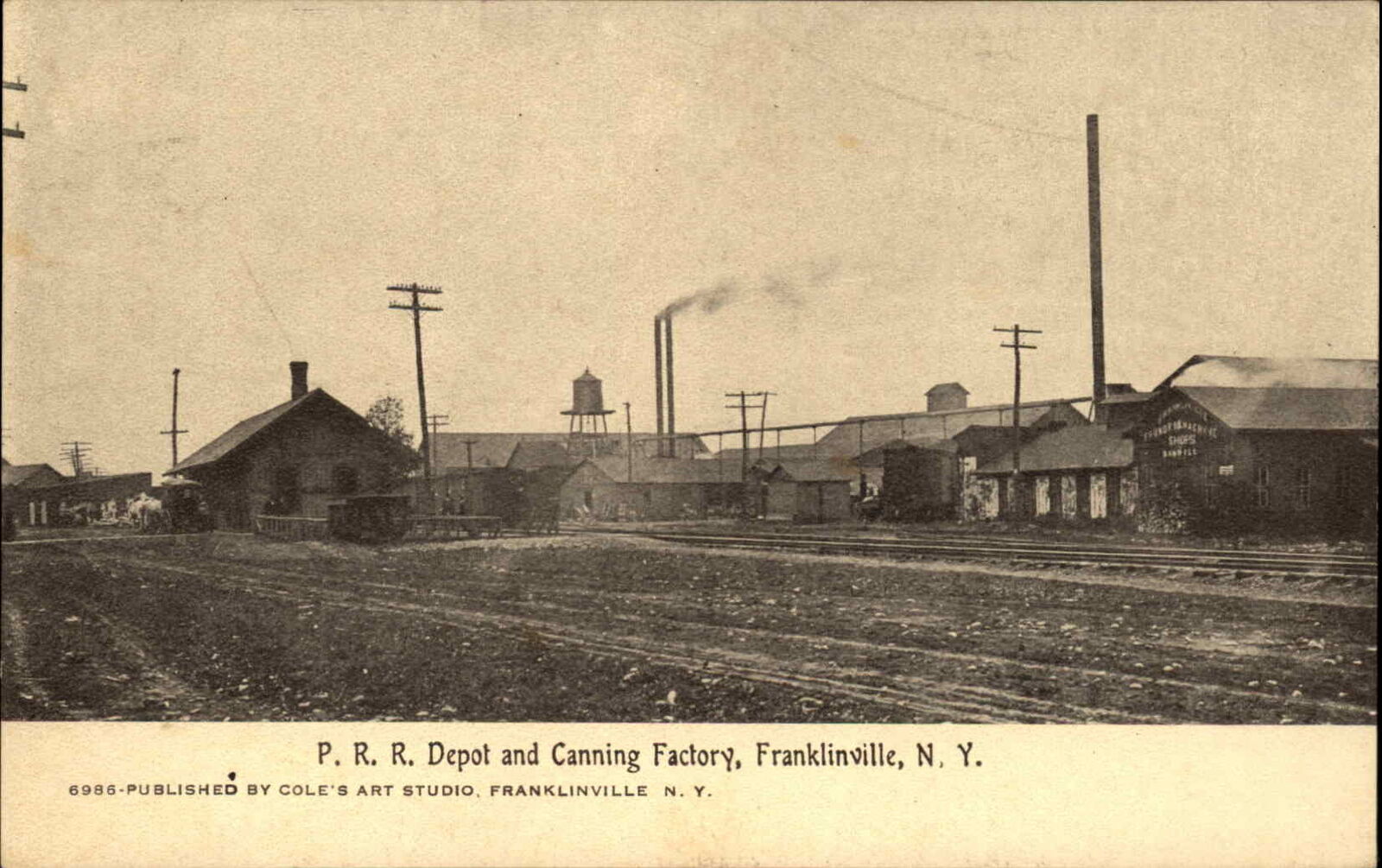 Franklinville New York NY PRR RR Train Depot Station Canning Factory