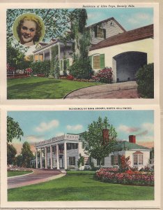 Souvenir FOLDER, Hollywood CA, Homes of Movie Stars, 1940, Judy Garland, Film