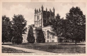 USA New York Poughkeepsie F.F. Thompson Memorial Library Vintage Postcard C242