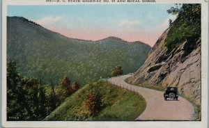 1920s N.C. State Highway No. 10 and Royal Gorge North Carolina Postcard