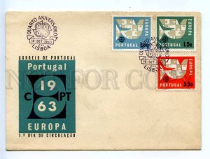 417817 PORTUGAL 1963 year First Day COVER EUROPA CEPT set FDC