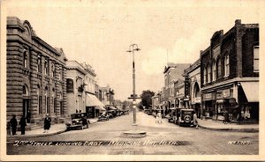 Postcard 2nd Street, Looking East in Medicine Hat, Alberta, Canada