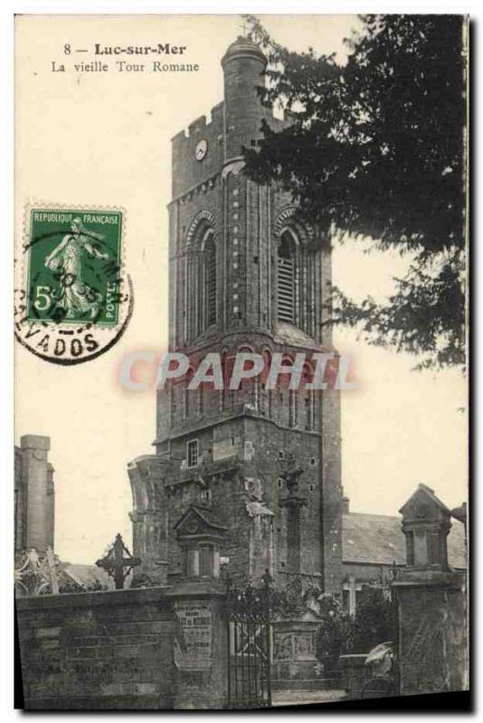 Old Postcard Luc Sur Mer Old Roman Tower