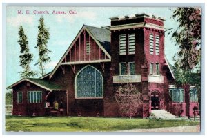 c1910 ME Church Exterior Building Chapel Field Azusa California Vintage Postcard