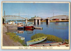 Ireland Postcard Railway Viaduct and River Shannon Athlone c1950’s Vintage