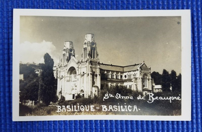 Vintage Ste Anne De Beaupre Basilica Church Quebec Canada RPPC Postcard