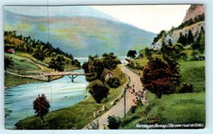 HARDANGER, NORWAY  Birdseye of New Road at EIDE ca 1910s  Postcard