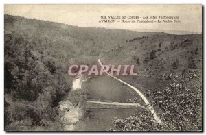 Old Postcard Avallon Pontaubert Route De La Vallee Jolie