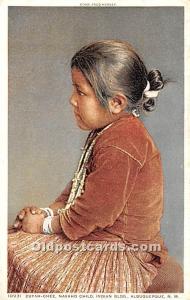 Zuyah-Chee, Navaho Child, Indian Bldg, Allbuqueque, NM USA Unused 