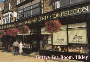 Ilkley Bettys Tea Rooms Bakery Yorkshire Bakers  People Viewing Cakes Postcard