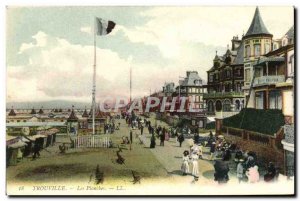 Old Postcard Trouville boards