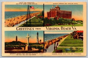 Greetings From Virginia Beach  Virginia 1949 Postcard