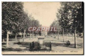 Old Postcard Perigueux The Statue Fenelon And Allees De Tourny